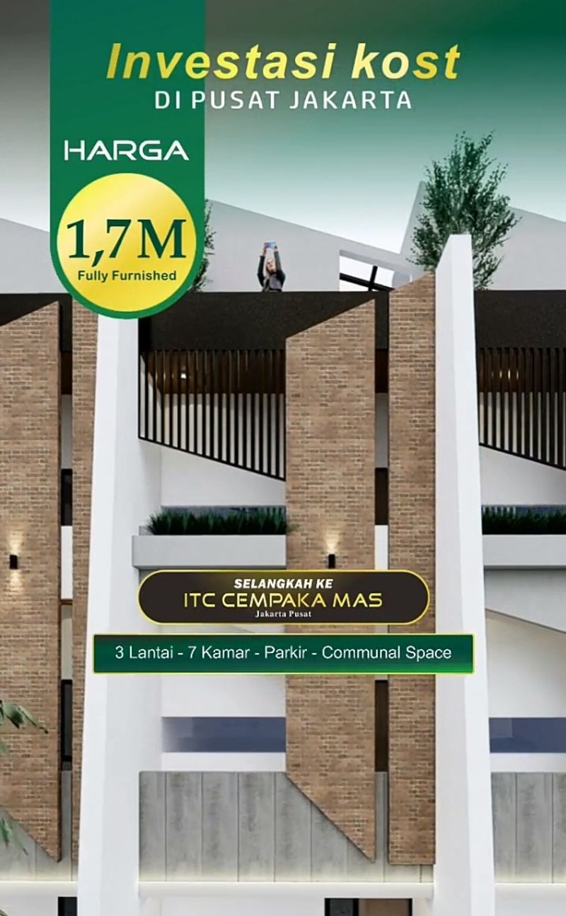 Dijual Rumah Kost Baru Cempaka Putih Dekat ITC Cempaka Mas, di Jakarta Pusat, Cocok untuk Investasi! - 4