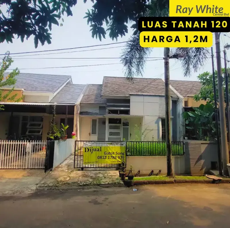 Rumah Dijual di Serpong, Kota Tangerang Selatan — 3 KT, 2 KM