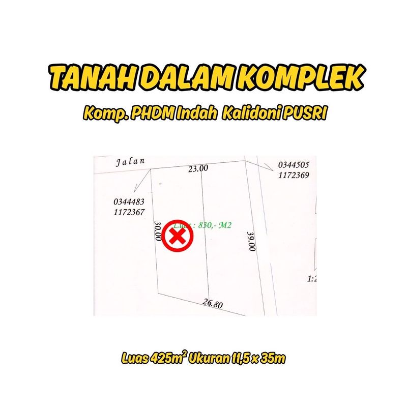 Dijual Tanah dalam Komplek paling dekat pusri  di kota palembang, Sumatera Selatan - 2