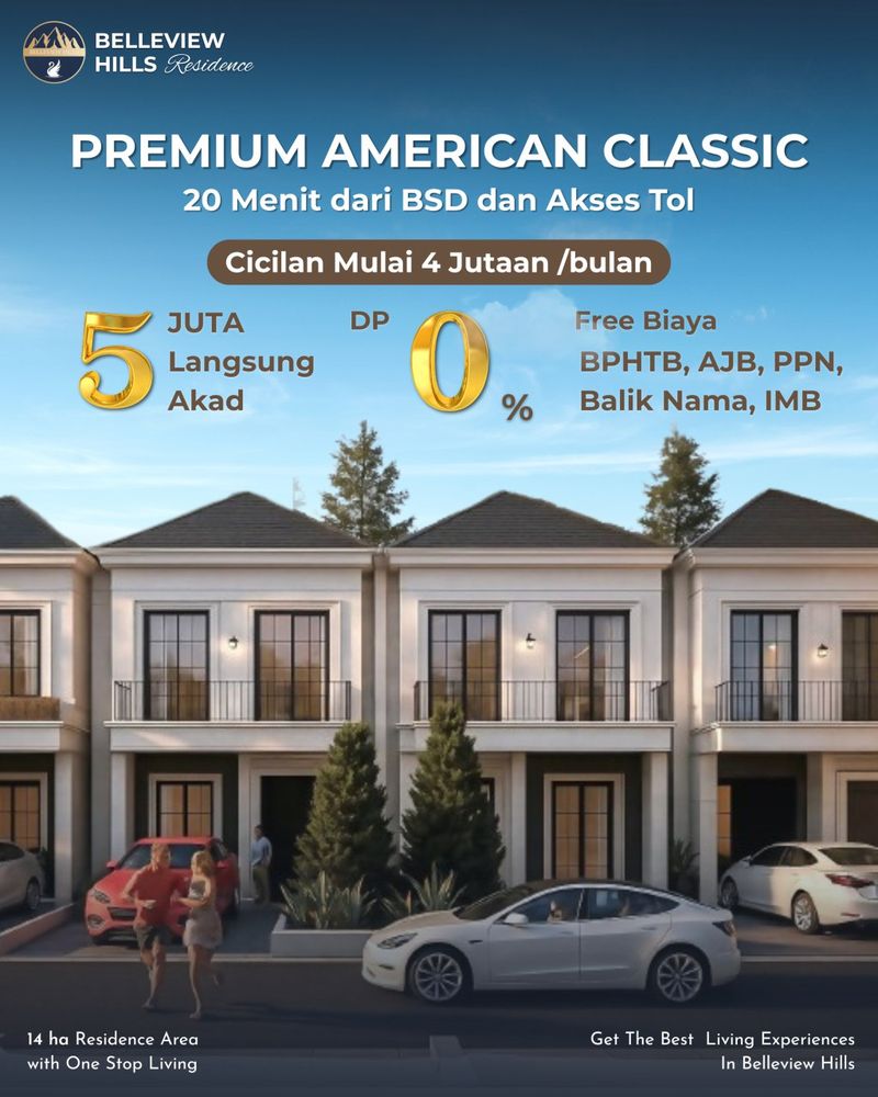 Dijual Rumah Premium di Gunung Sindur, Selatan Serpong 800 Jutaan American Classic Style Modern - 2