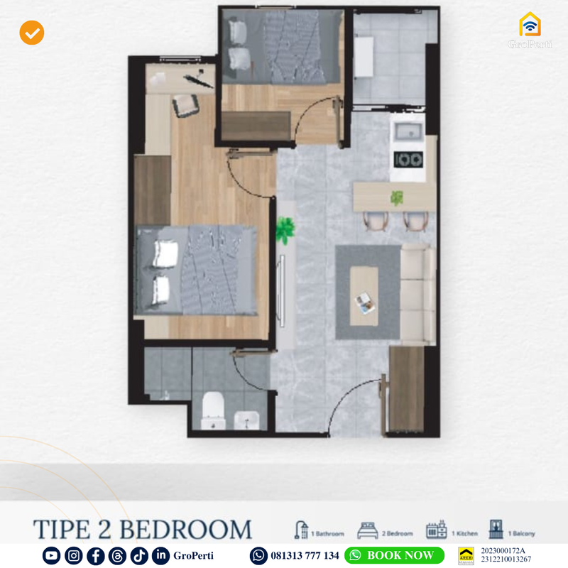 NOW SELLING TIPE STUDIO TOWER CITRINE VITTORIA RESIDENCE - 3
