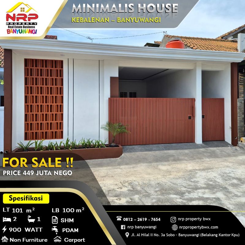 Rumah Dijual di Banyuwangi, Kabupaten Banyuwangi — 2 KT, 1 KM