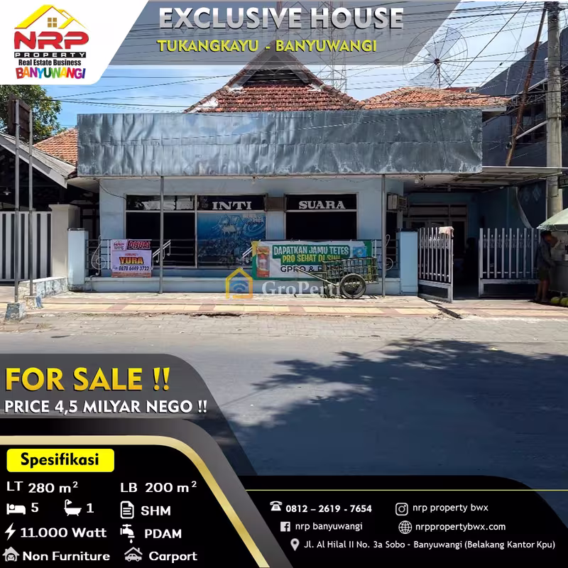 Rumah Dijual di Banyuwangi, Kabupaten Banyuwangi — 5 KT, 1 KM