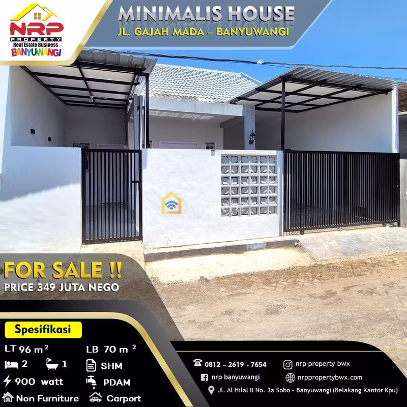 Rumah Dijual di Banyuwangi, Kabupaten Banyuwangi — 2 KT, 1 KM