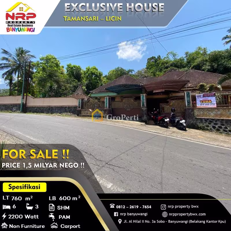 Rumah Dijual di Banyuwangi, Kabupaten Banyuwangi — 6 KT, 3 KM