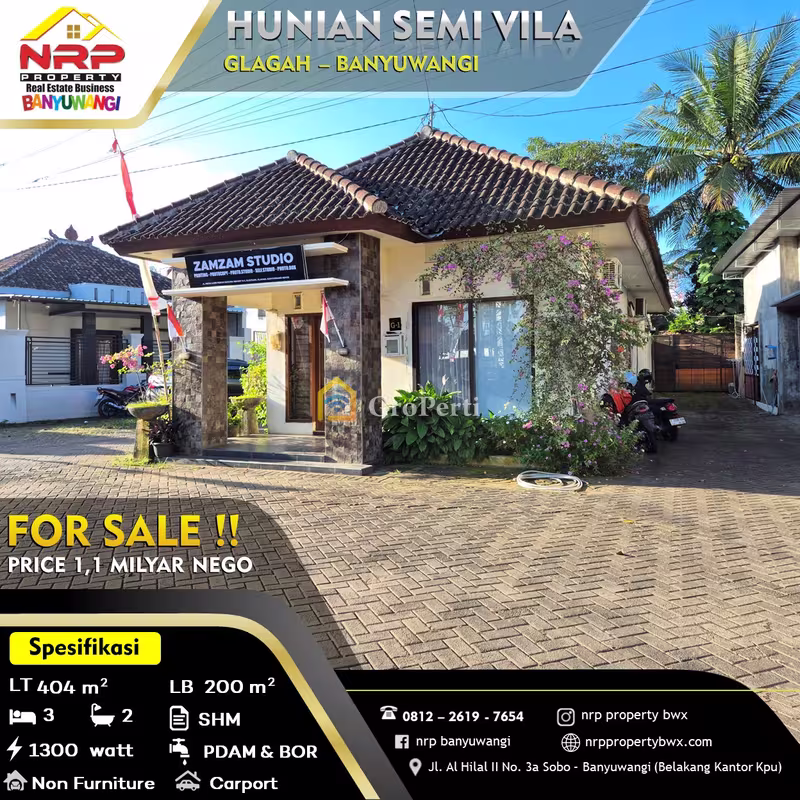 Properti Dijual di Banyuwangi, Kabupaten Banyuwangi — 3 KT, 2 KM